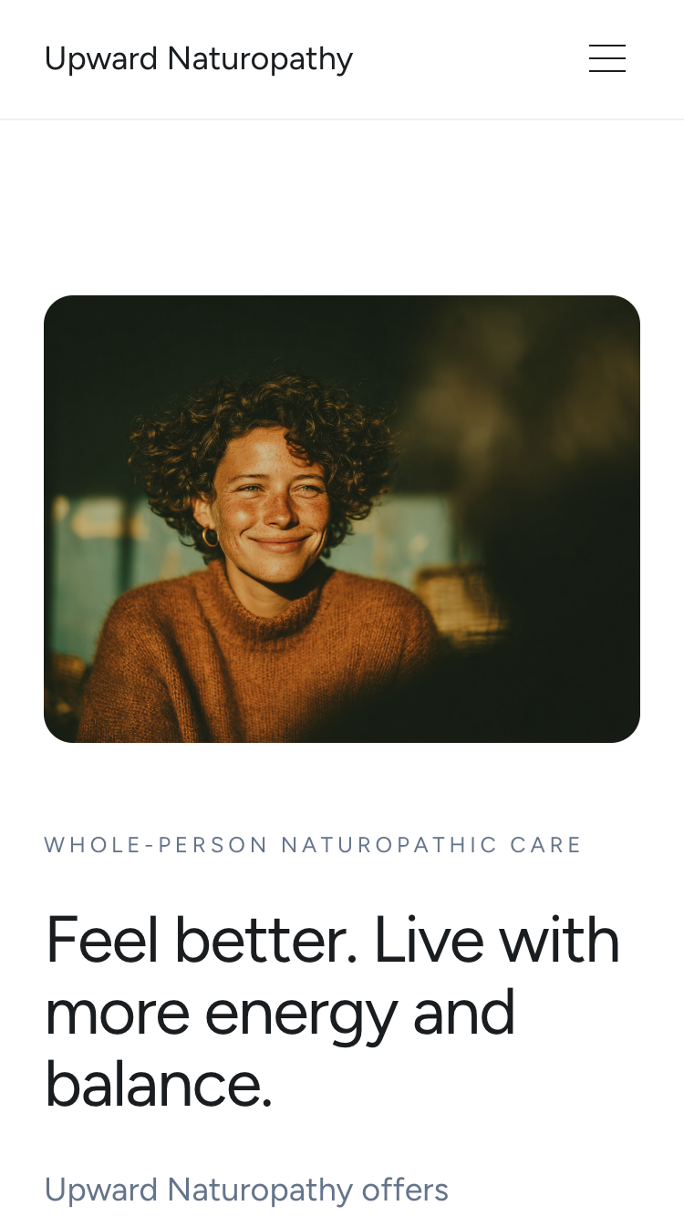 Practice website homepage