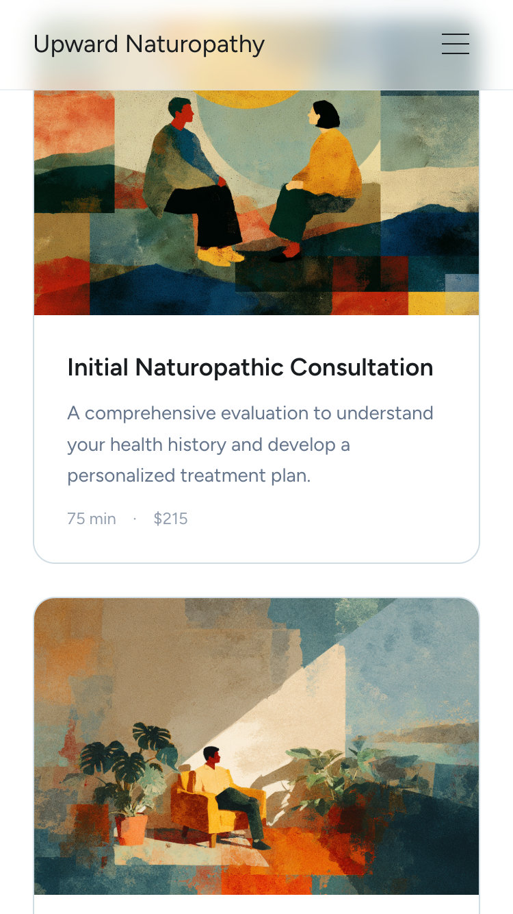 Practice website services page